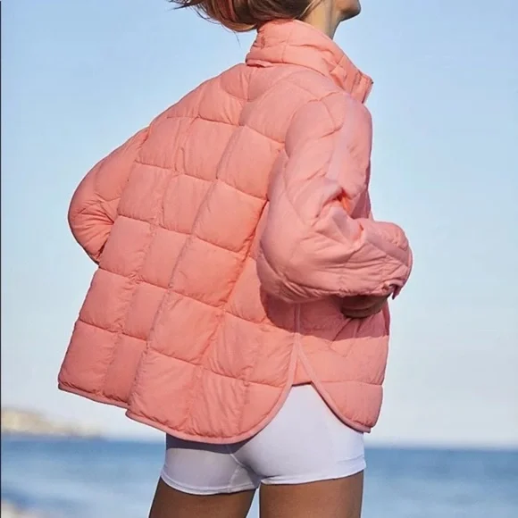 SOLD Free people pippa packable puffer jacket first place pink xs - Picture 3 of 4